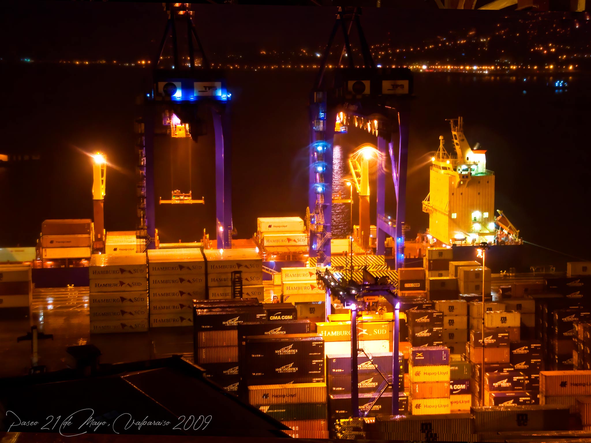 El Puerto de Noche, photographed in Valparaíso, Chile
