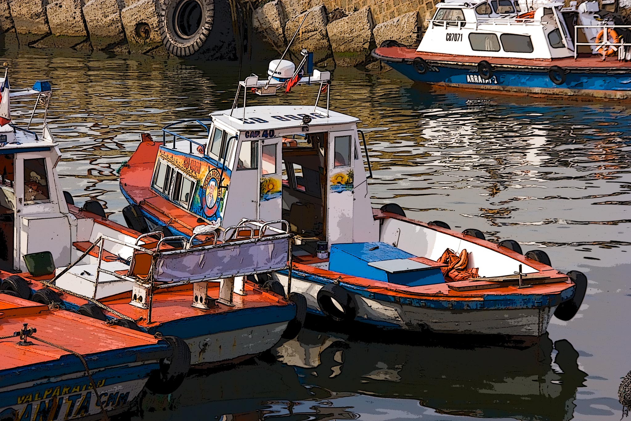 Harbor Colors, photographed in Muelle Prat, Valparaíso