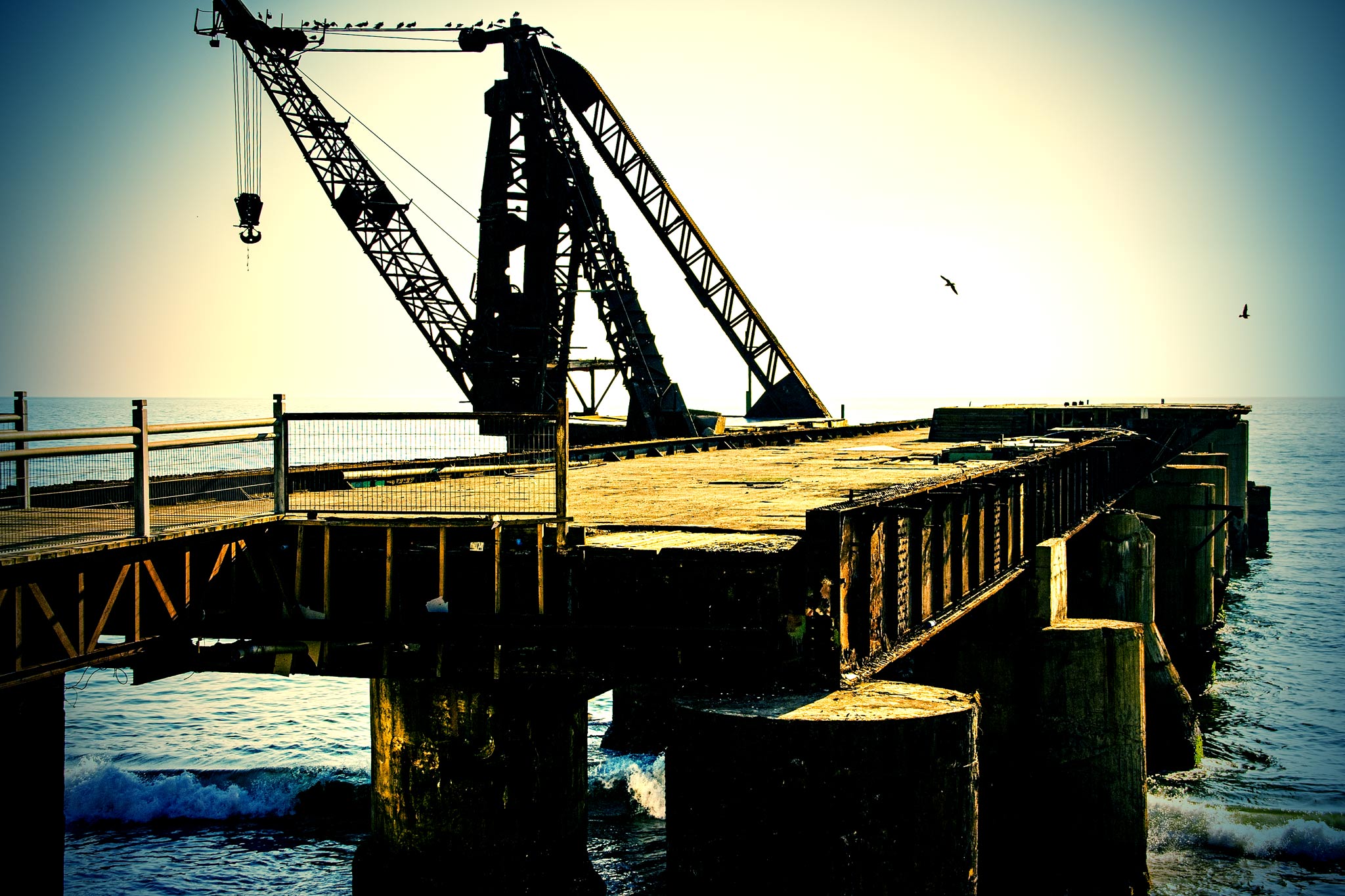 Industrial Silhouette, photographed in Valparaíso, Chile